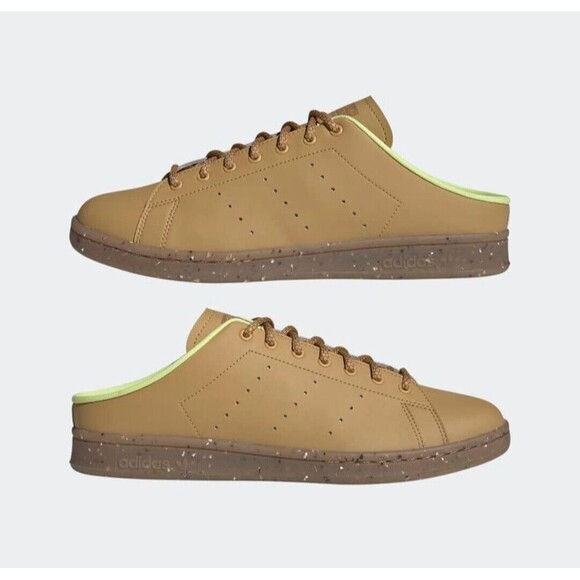 NWT Men's Size 11 Adidas Stan Smith Mules Plant And Grow Golden Beige Shoes